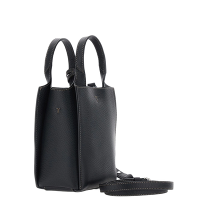 Micro Leather UNI Calf Leather Handbag - Black