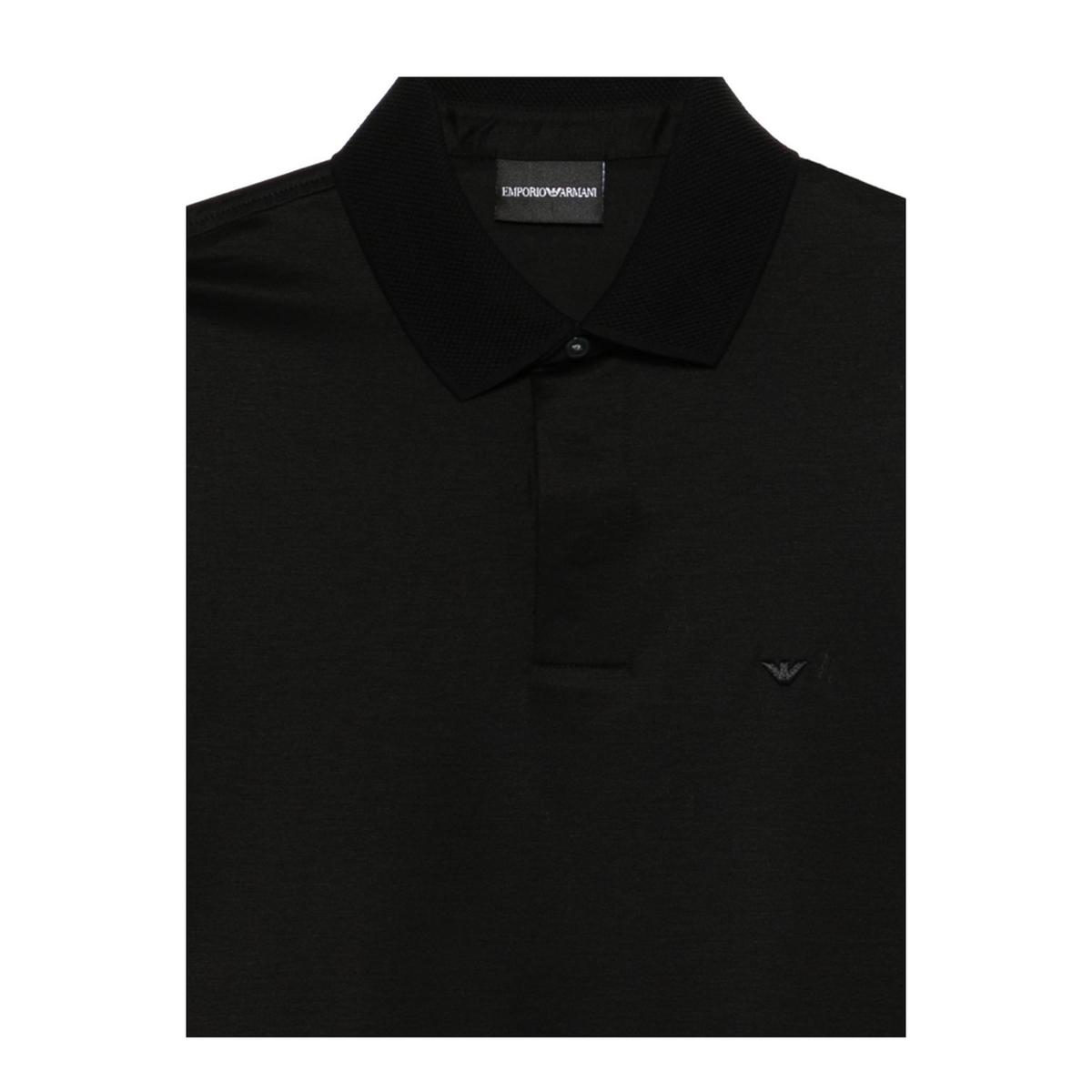 MAYFEYR - Emporio Armani - Black Contrast Collar Polo Shirt - EM004588AF10017UC001