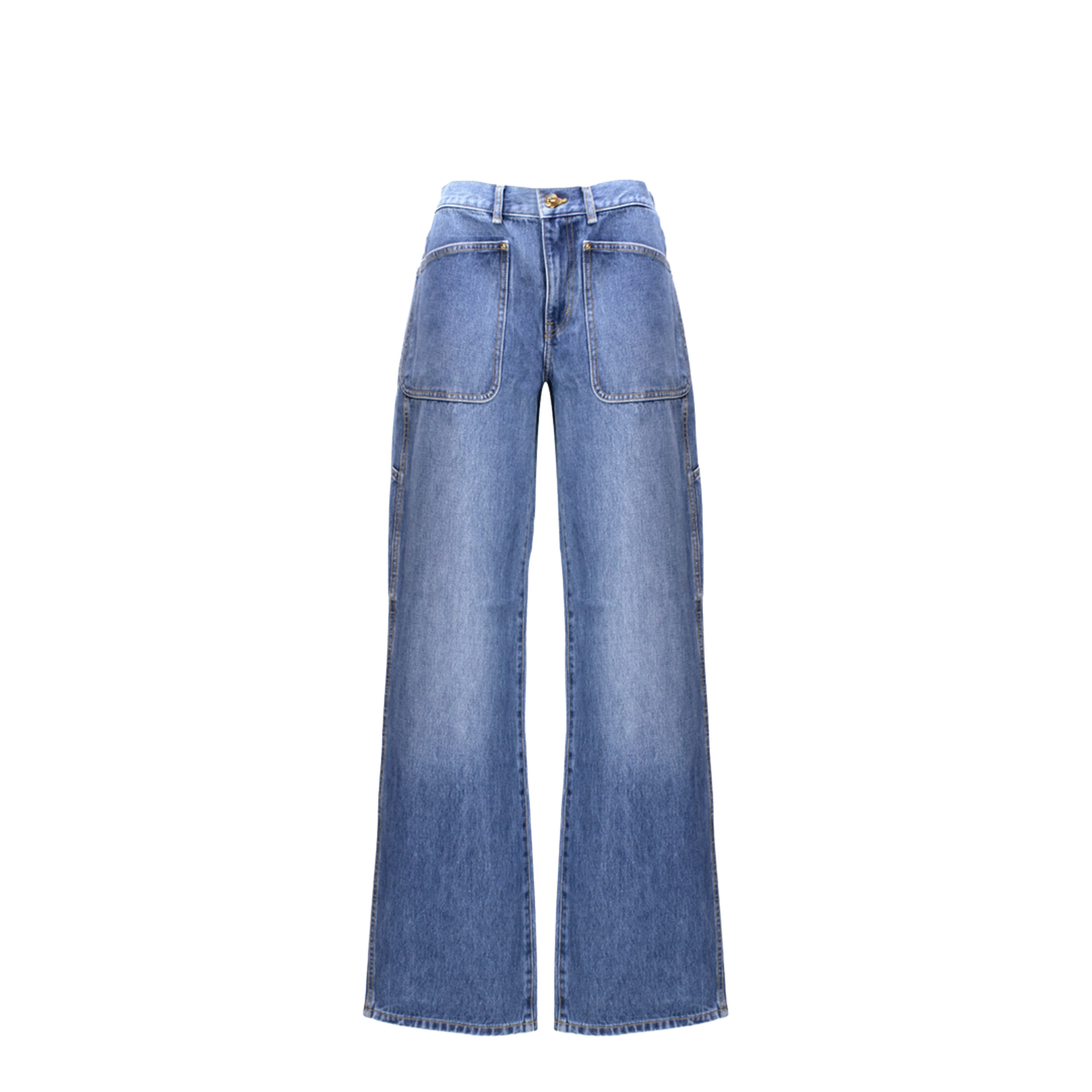 Vintage Denim Jeans Zip Patch Iconic