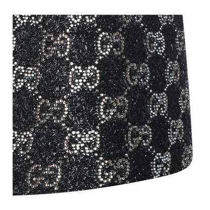 Embroidered Wool Tweed Lamé Shorts
