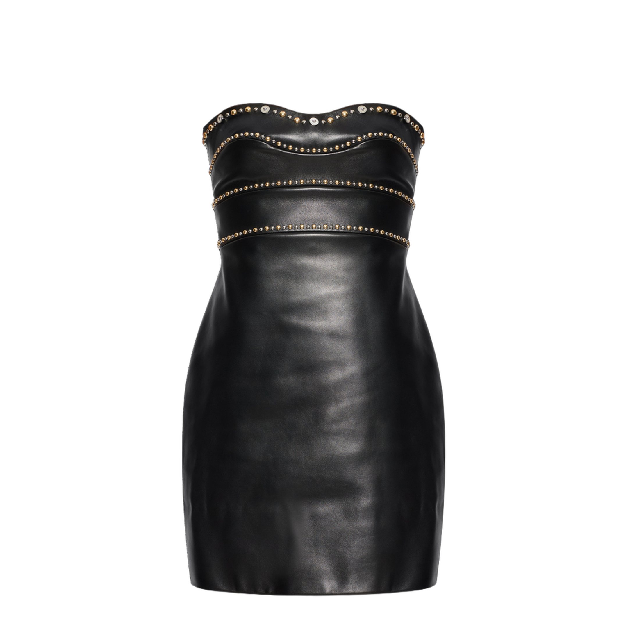 Versace Leather Off-Shoulder Dress – MAYFEYR