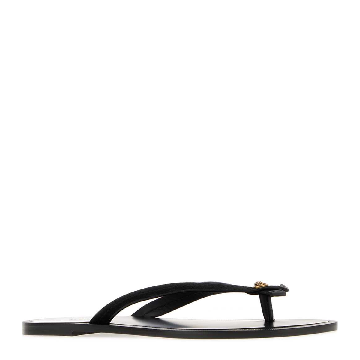 MAYFEYR - Versace - Black Suede Thong Slippers - 10252831A185631B55J