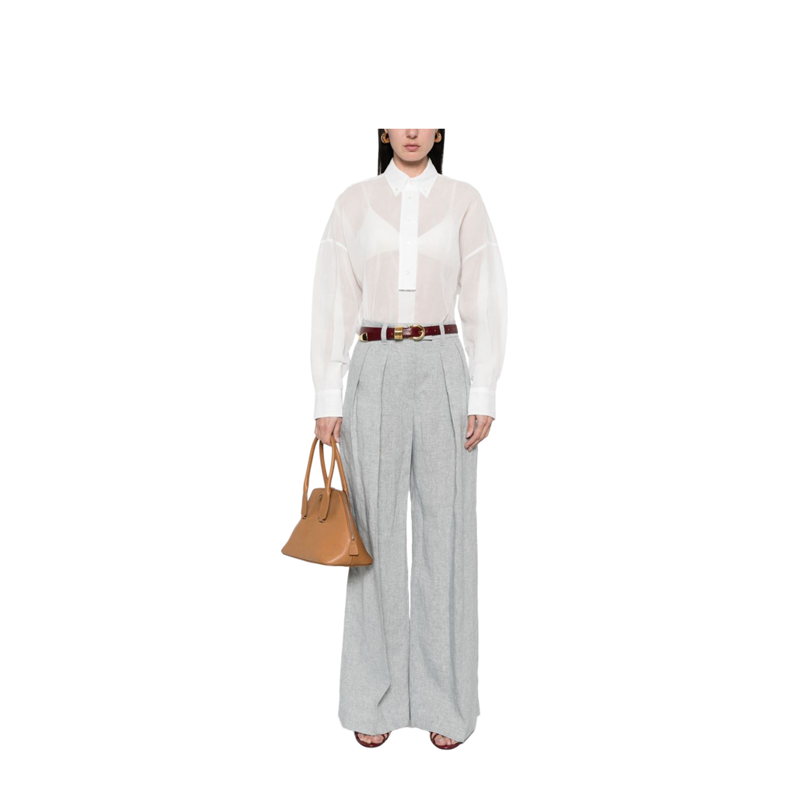 Linen Wide-Leg Trousers