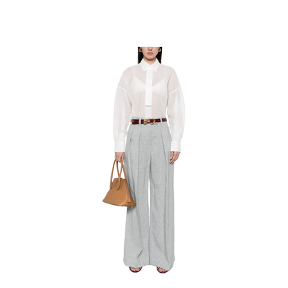 Linen Wide-Leg Trousers