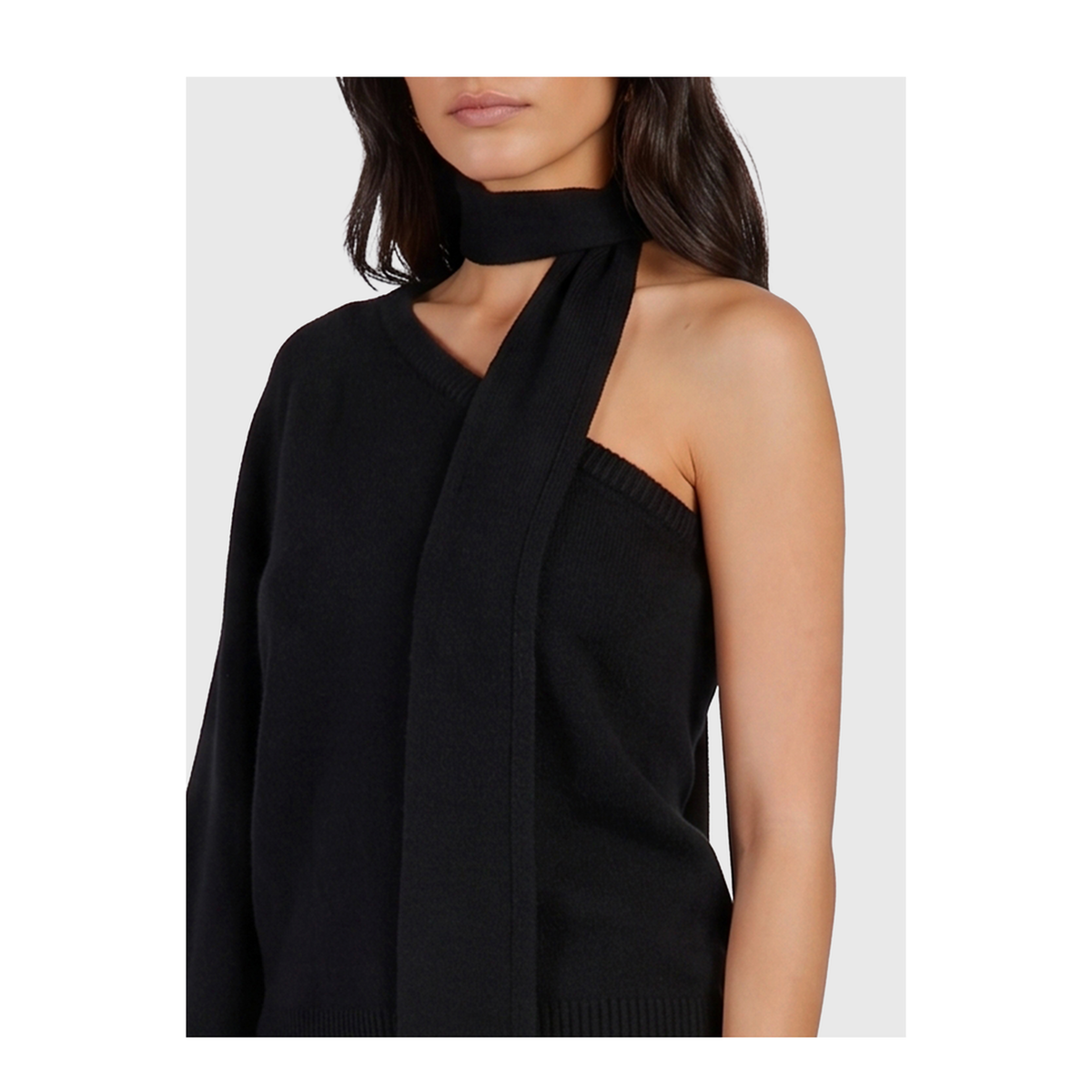 MAYFEYR - Federica Tosi - One Shoulder Top With Scarf Detail - 3200835129