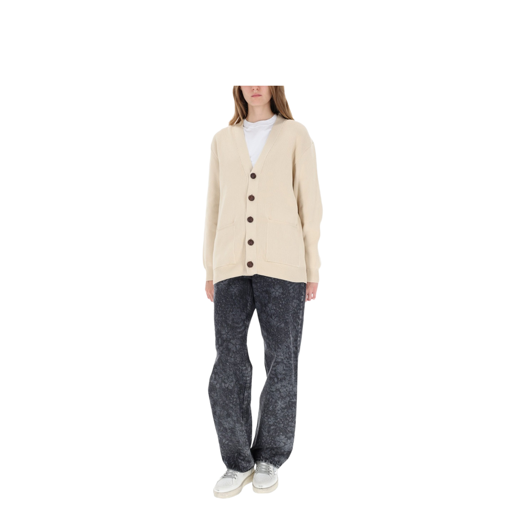 Cotton V-Necked Cardigan
