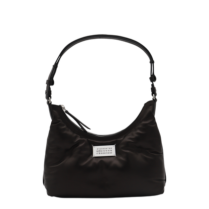 Glam Slam Small Lambskin Hobo Bag - Black