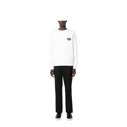 Double-Jersey Sweatshirt with Embossed Logo