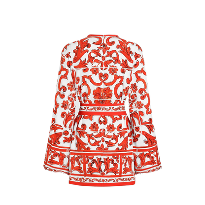 MAYFEYR - Dolce & Gabbana - Majolica-Print Silk Charmeuse Shirt - F7BM9TGDDRJS9000