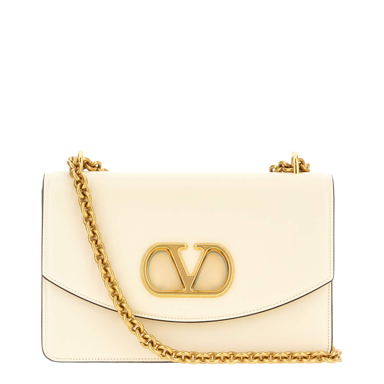 Ivory Leather Shoulder Bag