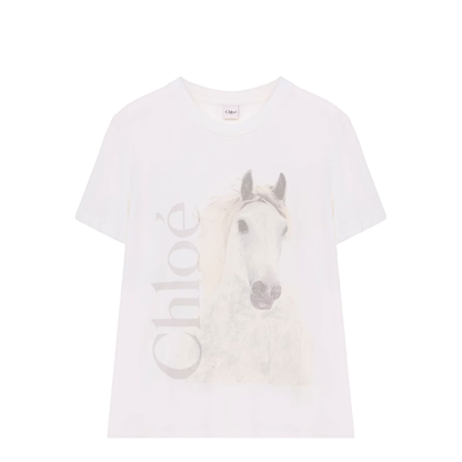 MAYFEYR - Chloè - Faded Horse-Print Cotton Jersey T-Shirt - CH26SJH11802