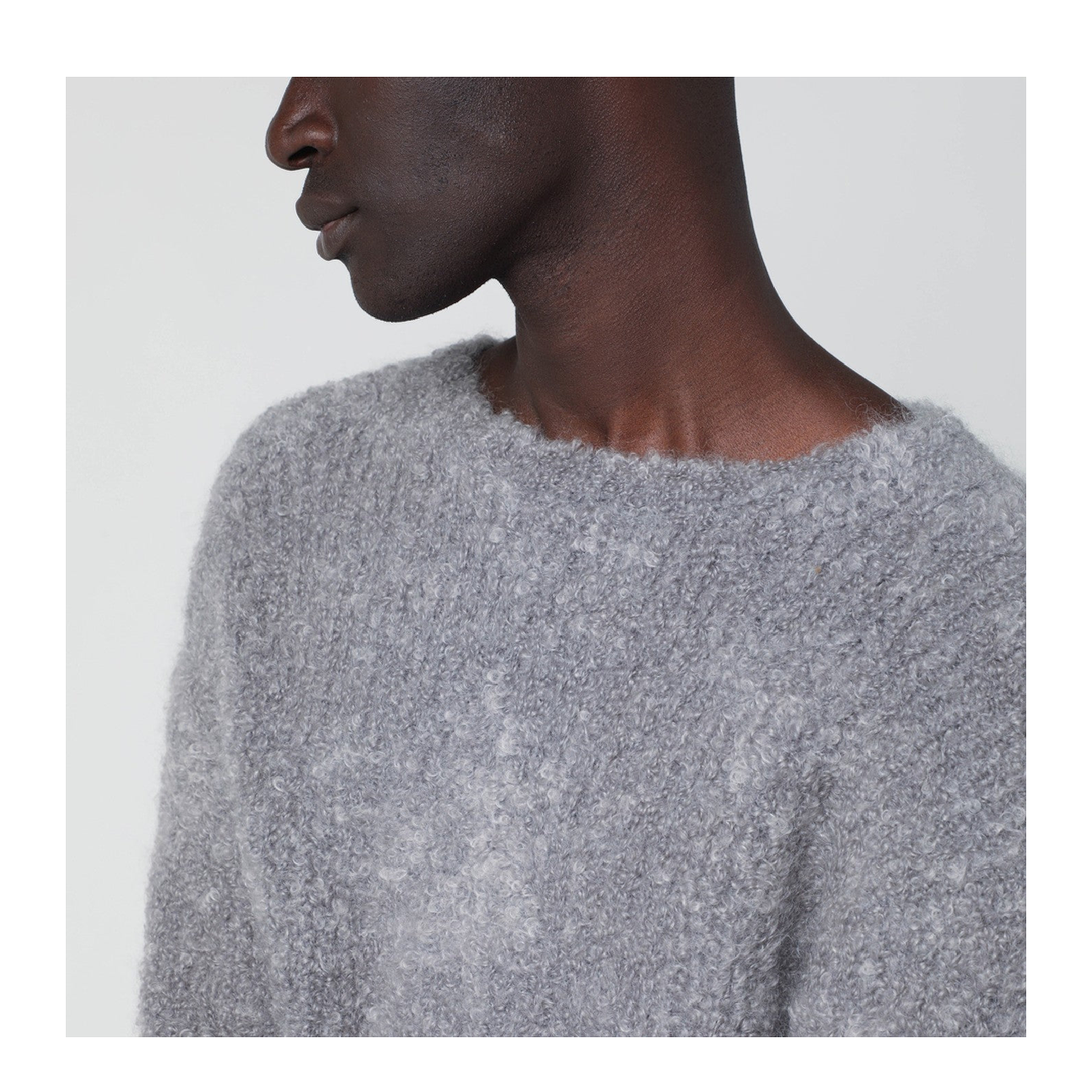 MAYFEYR - Sefr - Jermaine Grey Sweater In Boucle Yarn - FW25JERMAINEWOFUZ