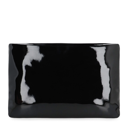 Puffy Small Leather Clutch Bags - Black