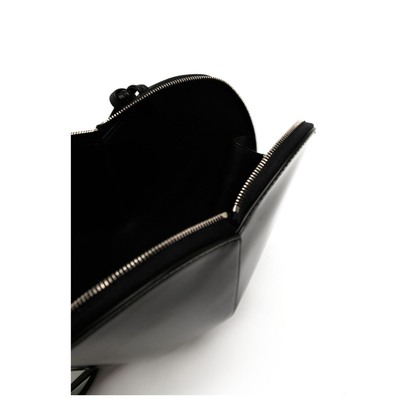 Le Cœur Calfskin Crossbody Bag - Black