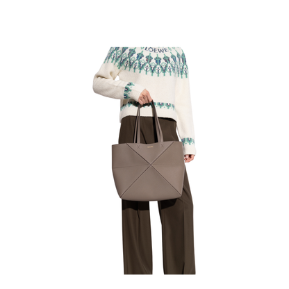 MAYFEYR - Loewe - Puzzle Fold Medium Shopper Bag - A779PEWX040TAUPE