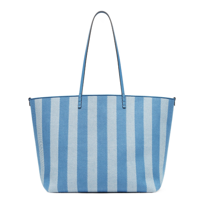 Roll Large Canvas Shopper Bags - Pastel Blue