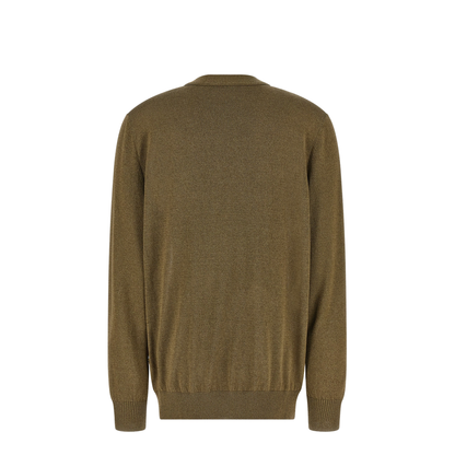 Paisley Printed Silk Insert Cardigan - Green