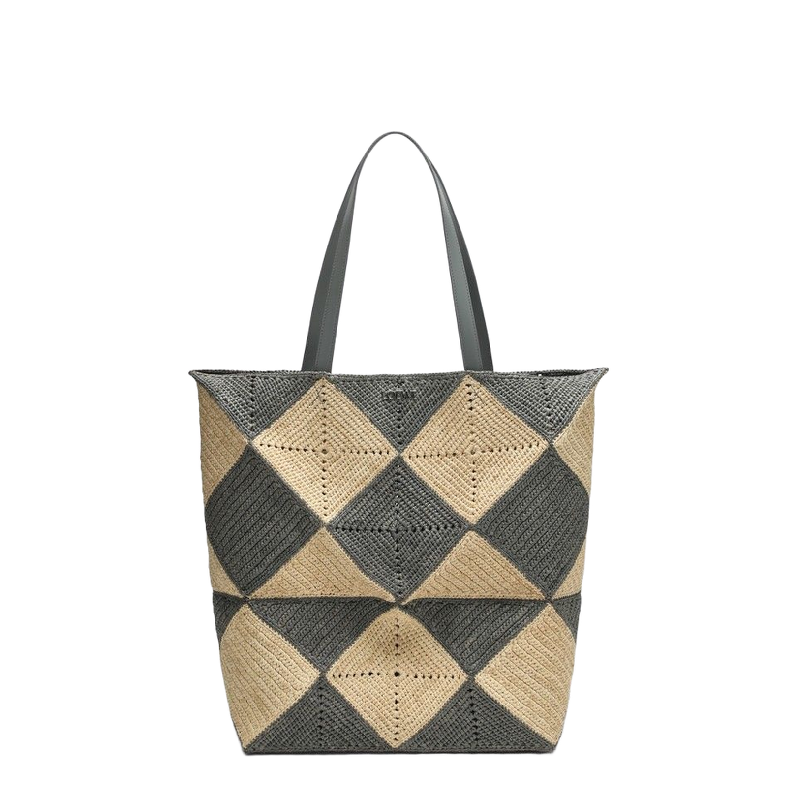 XL Puzzle Fold Tote in Raffia