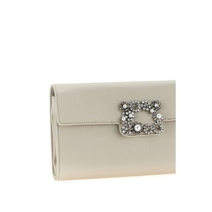 Efflorescence Clutch in Satin