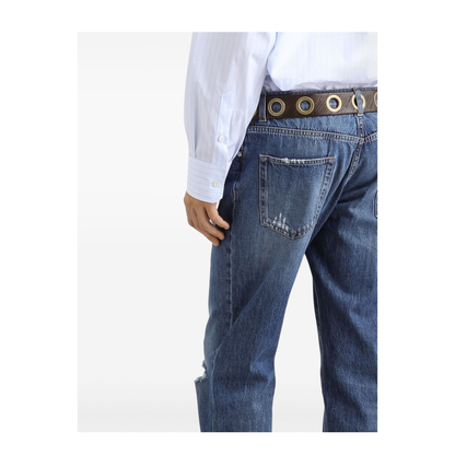 MAYFEYR - Dolce & Gabbana - Classic Cotton Jeans With Tag With Abrasions - GP02XDG8ME8
