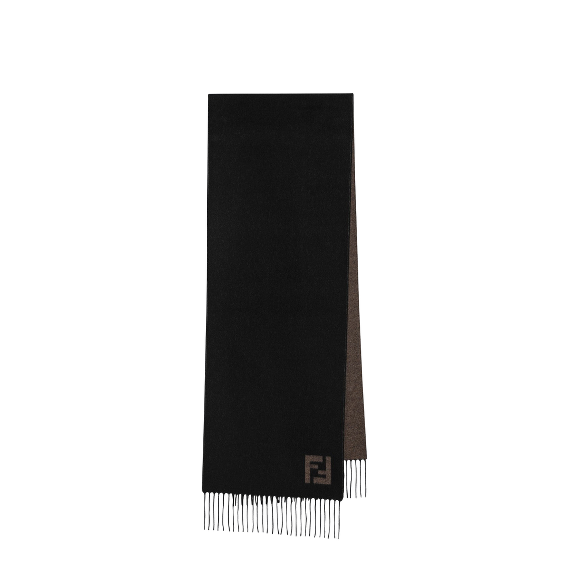 Black Sand Wool and Cashmere Scarf