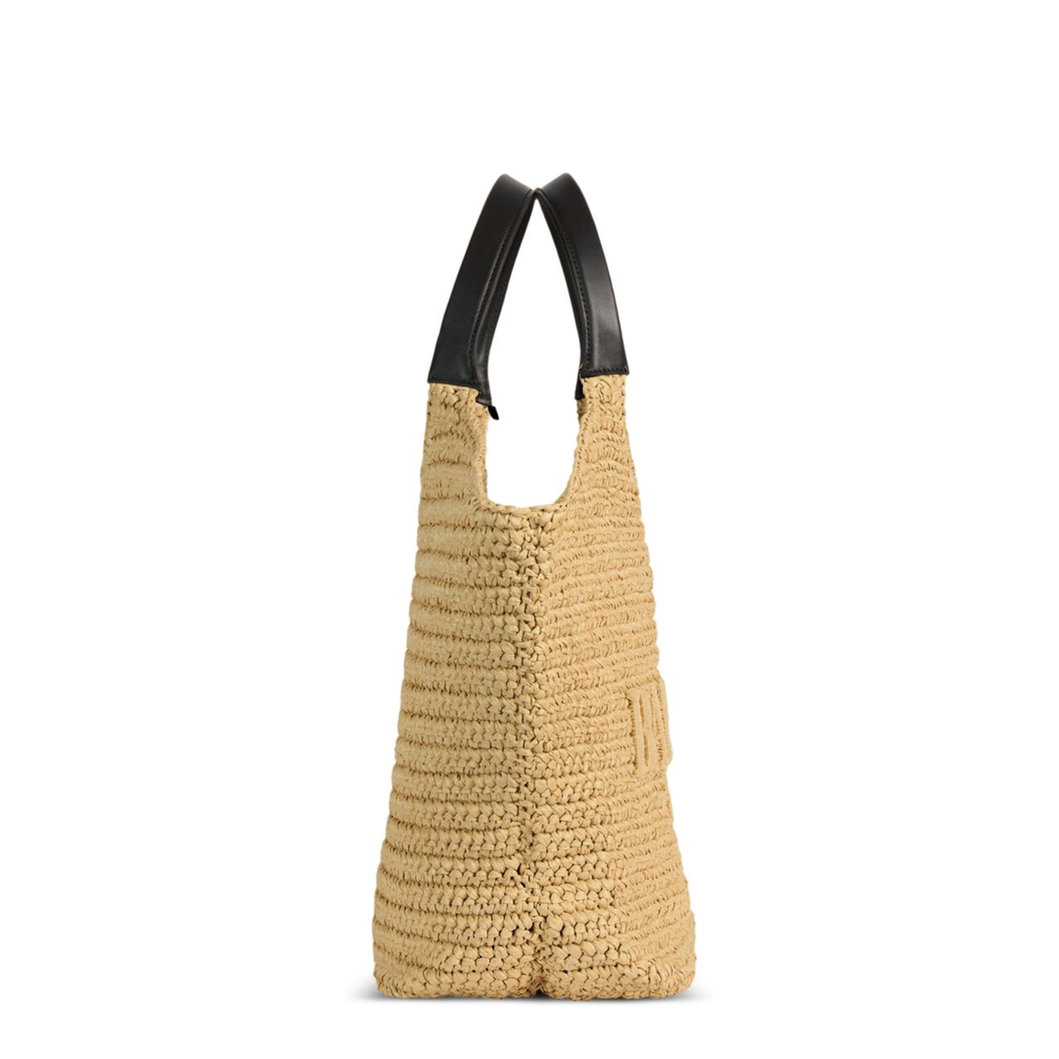 Crochet Medium Calfskin Tote - Beige