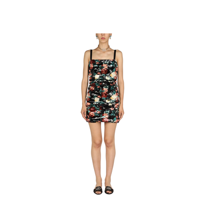 Rose Embroidery Short Dress