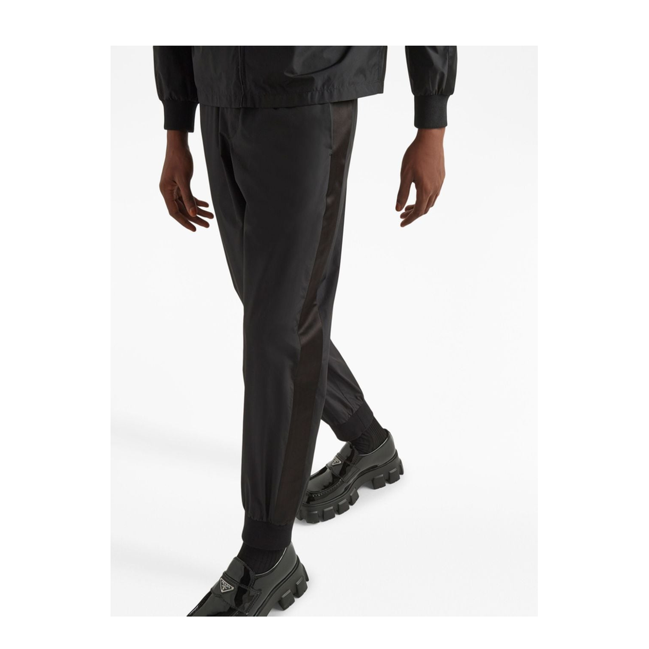 MAYFEYR - Prada - Triangle-Logo Silk Track Pants - SPH332SWMO133VF0002