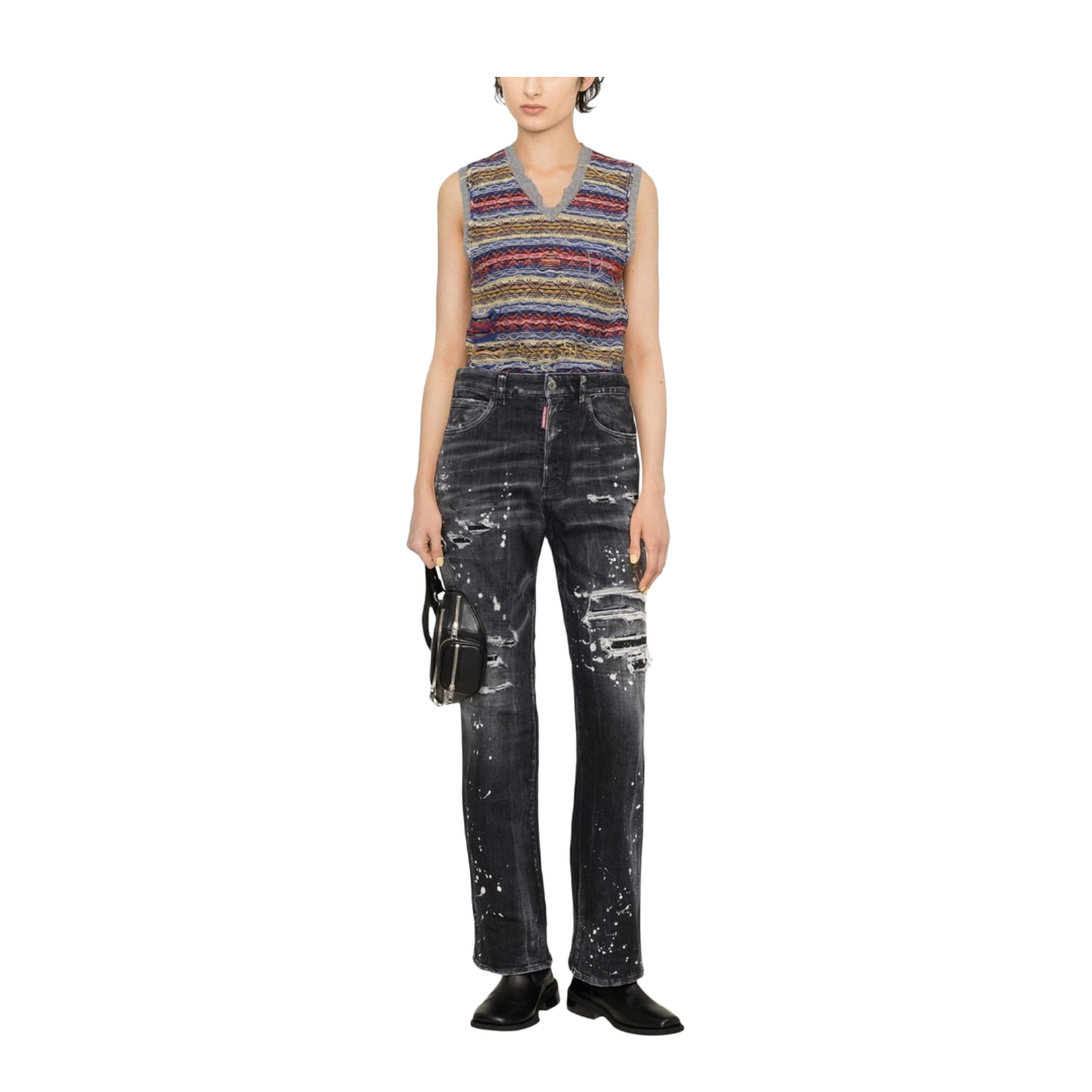 Distressed Bootcut Jeans