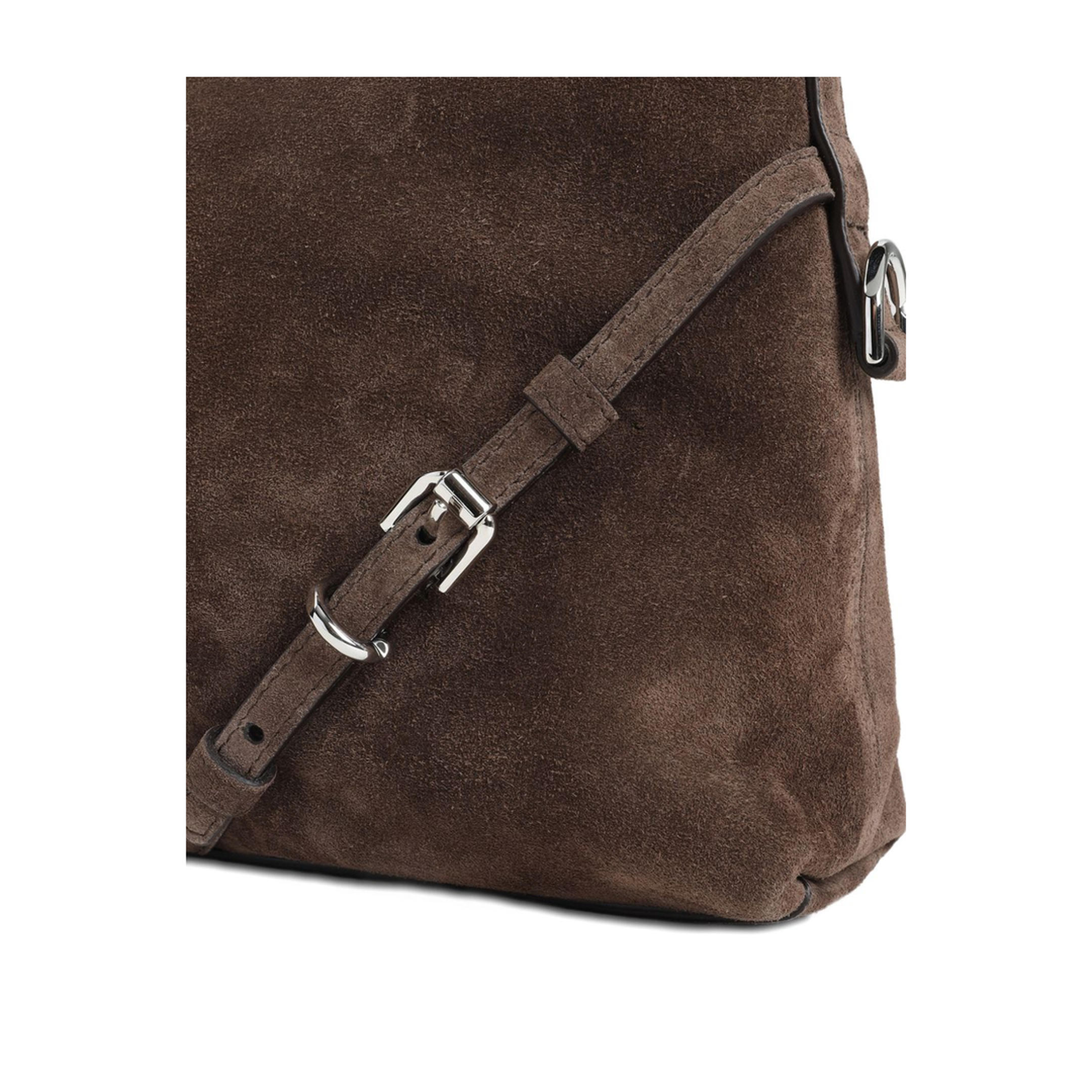Mini Voyou Shoulder Bag Suede Brown