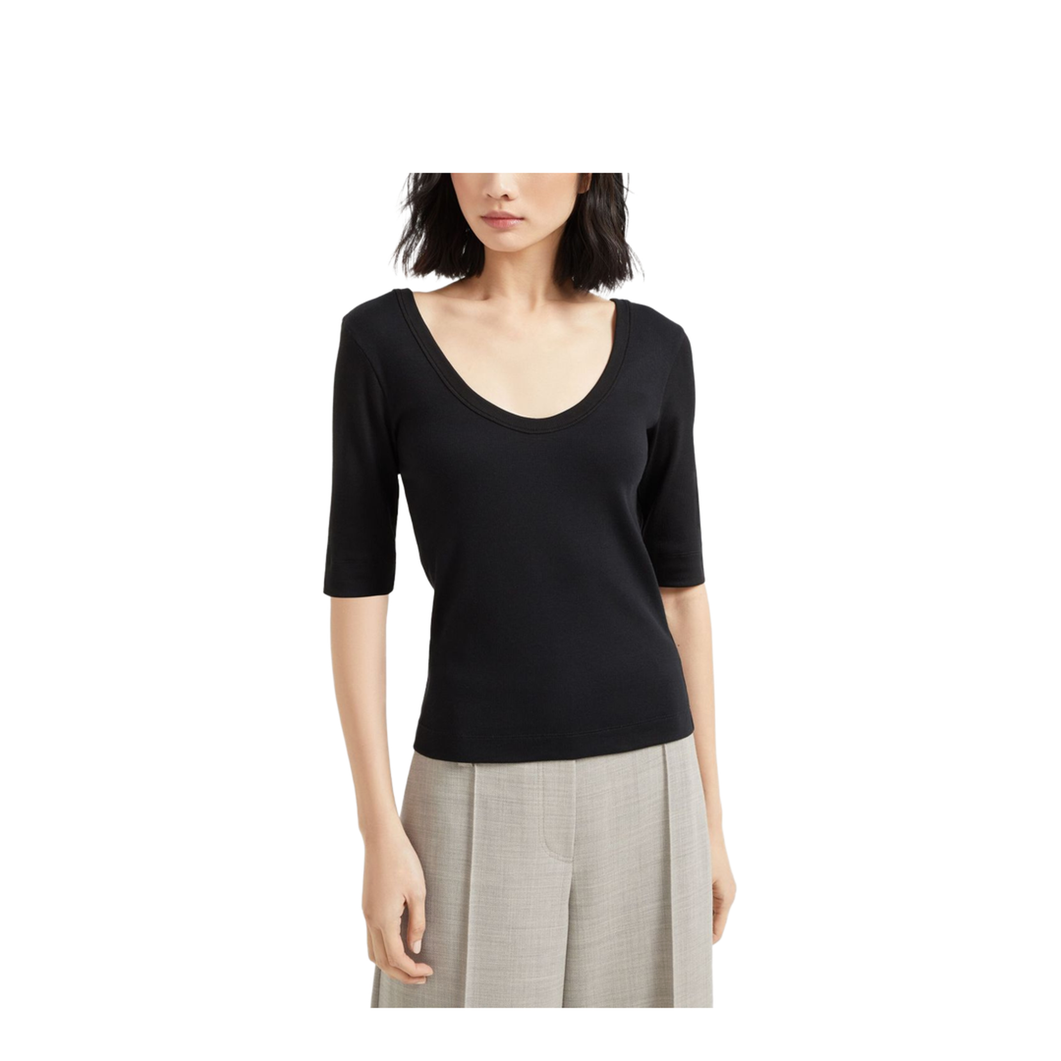 T-Shirt In Cotton Stretch
