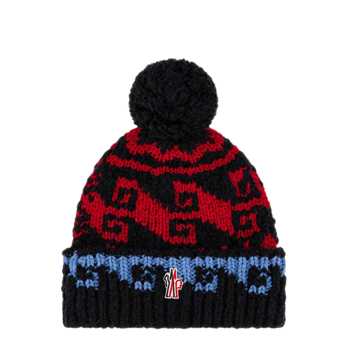 Embroidered Wool Blend Beanie Hat