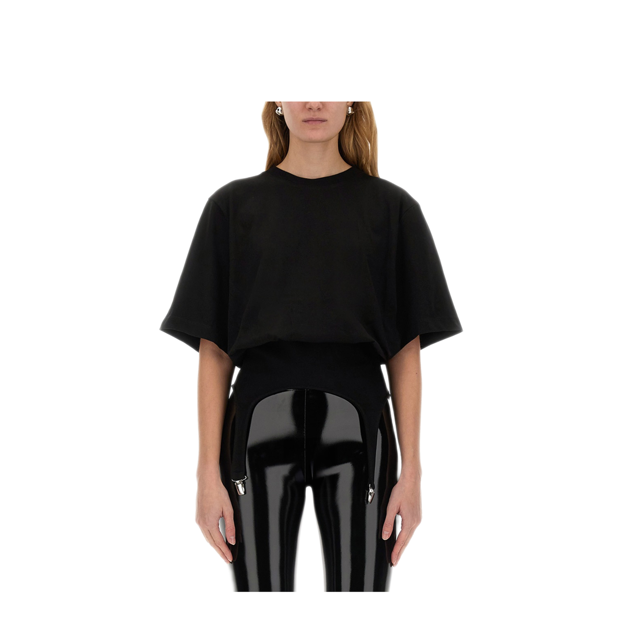 MAYFEYR - FIORUCCI - T Shirt With Suspenders - W01FMTSH263CJ01BK01BLACK