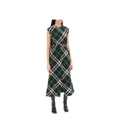 Burberry ered wool midi dress