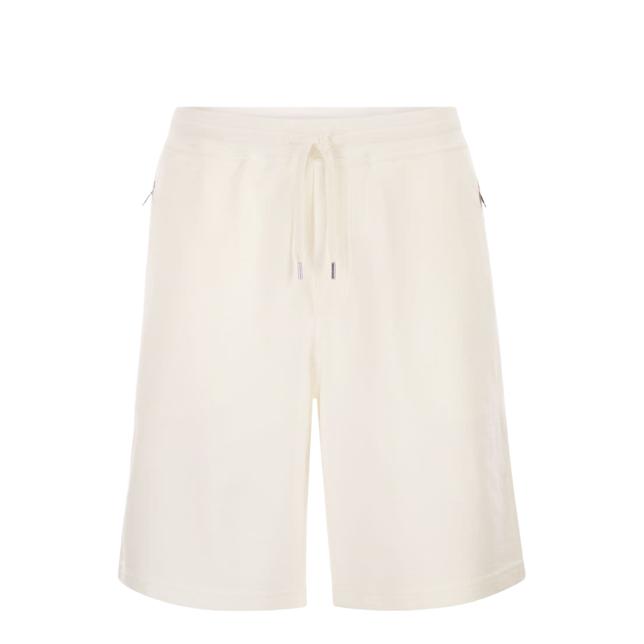 Techno Cotton Fleece Bermuda Shorts White