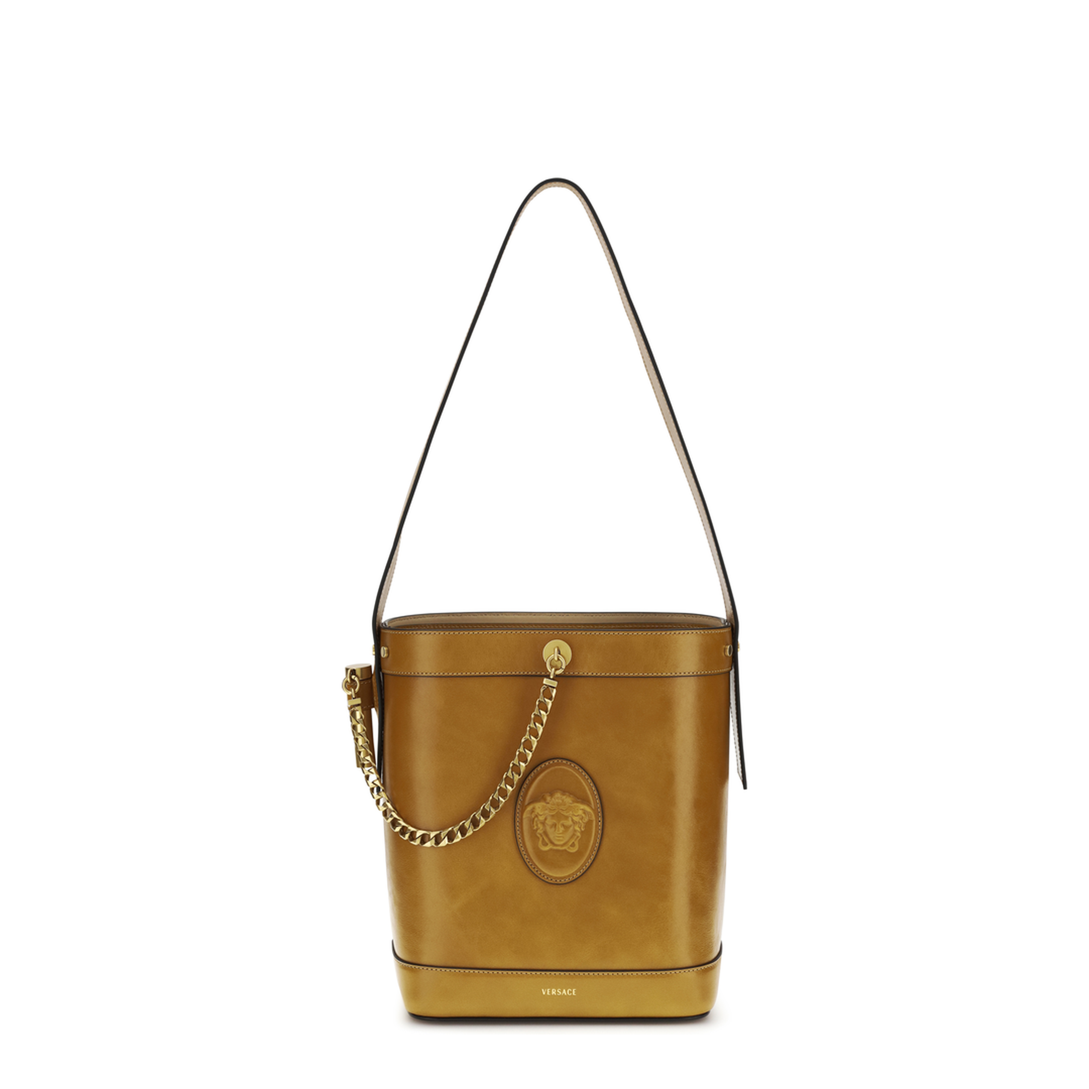 MAYFEYR - Versace - Small Leather Pivot Bucket Bag - 10234601A17453