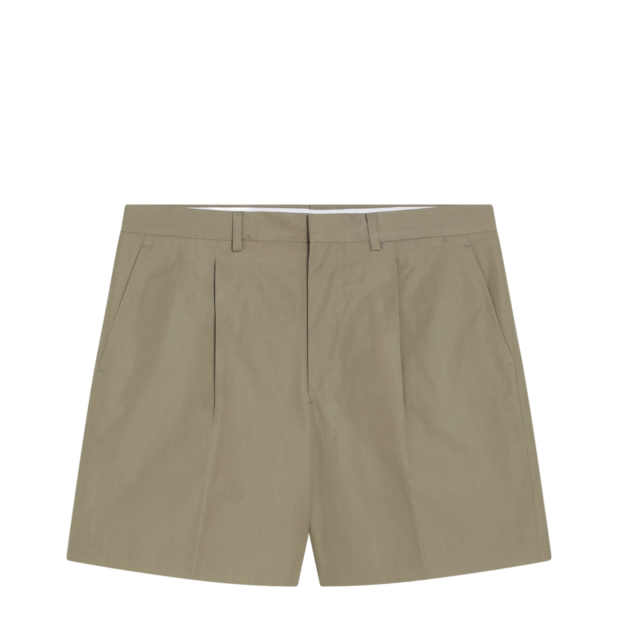 Putty-colored cotton bermuda shorts
