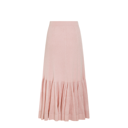 Luna Pleated Frill Skirt - Dusty Pink