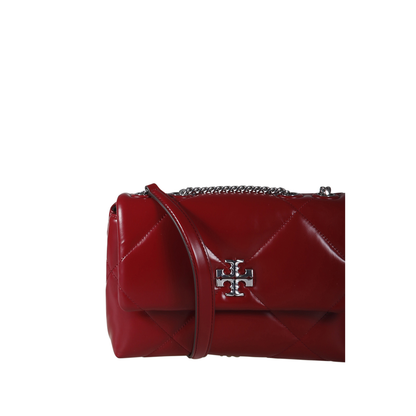 Kira Small Calf Leather Shoulder Bag - Dark Carmine