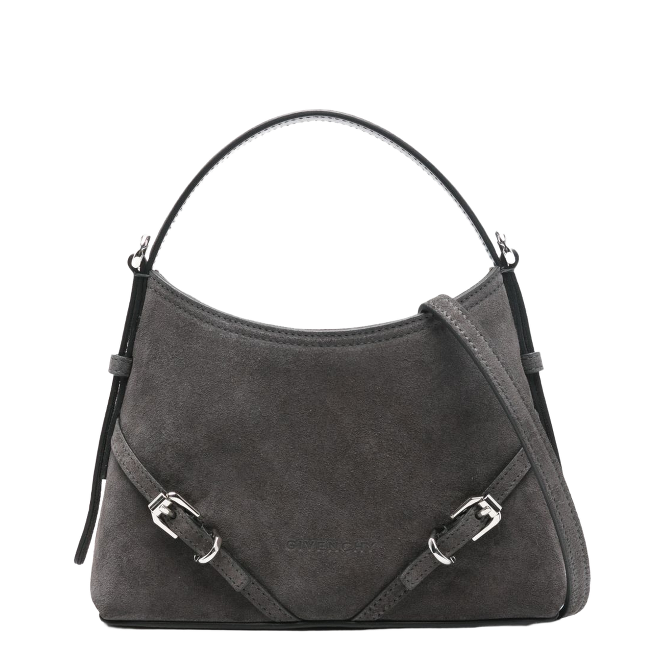 Voyou Nano Suede Bag - Dark Grey