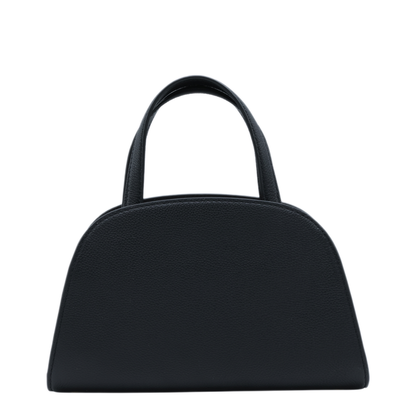 Pebbled Leather Shoulder Bag - Black