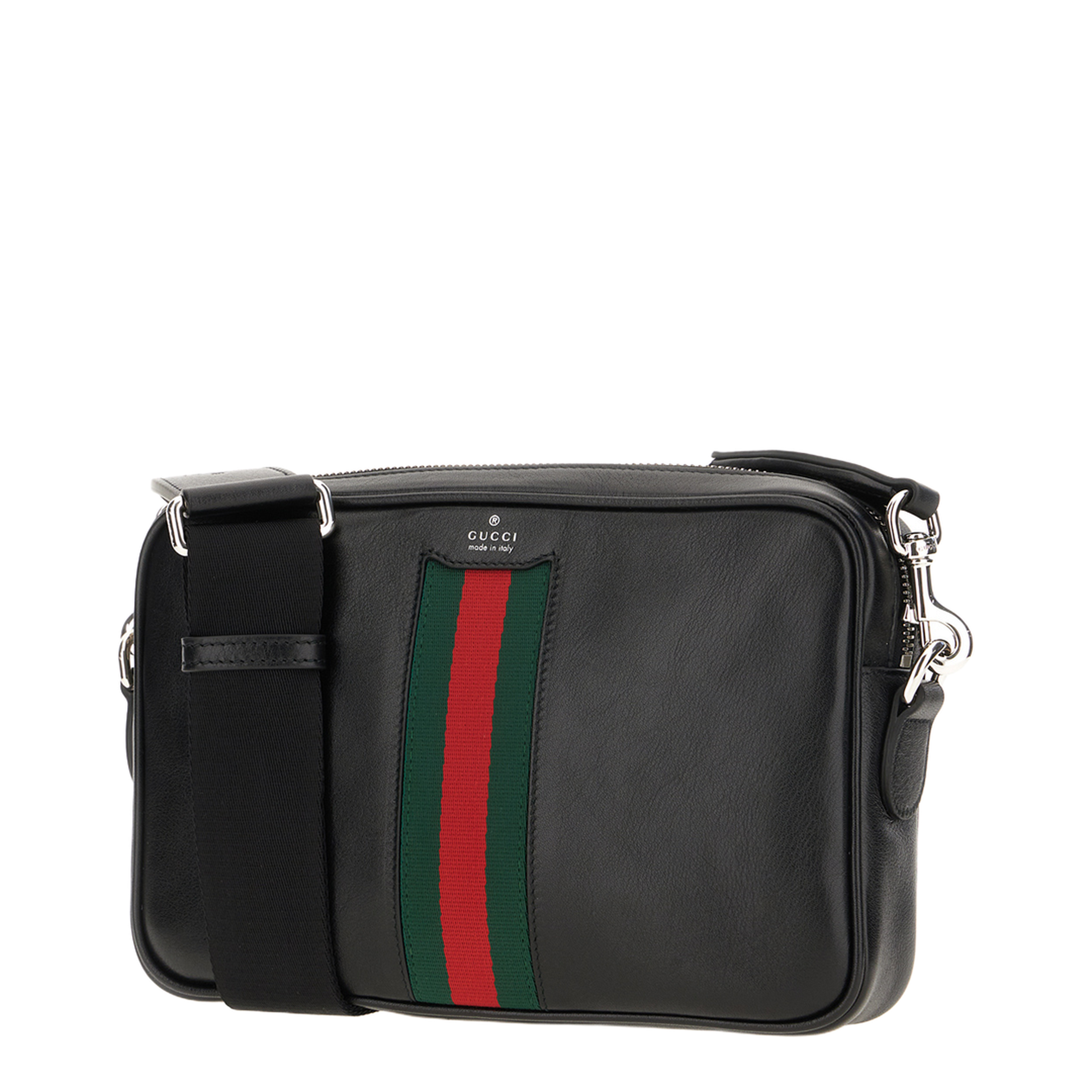 Web Trademark Small Crossbody Bag - Black