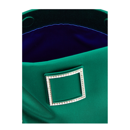 Trompette Clutch Satin Green