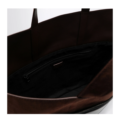 MAYFEYR - Loewe - Large Switch Tote Bag In Black/Espresso Leather And Suede - B143BEXX01LE0134