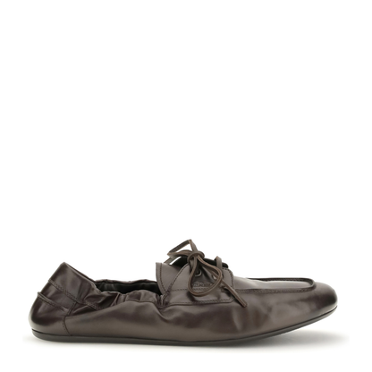 MAYFEYR - Prada - Aged Leather Lace-Up Sneakers - 2EG504FG0127V6