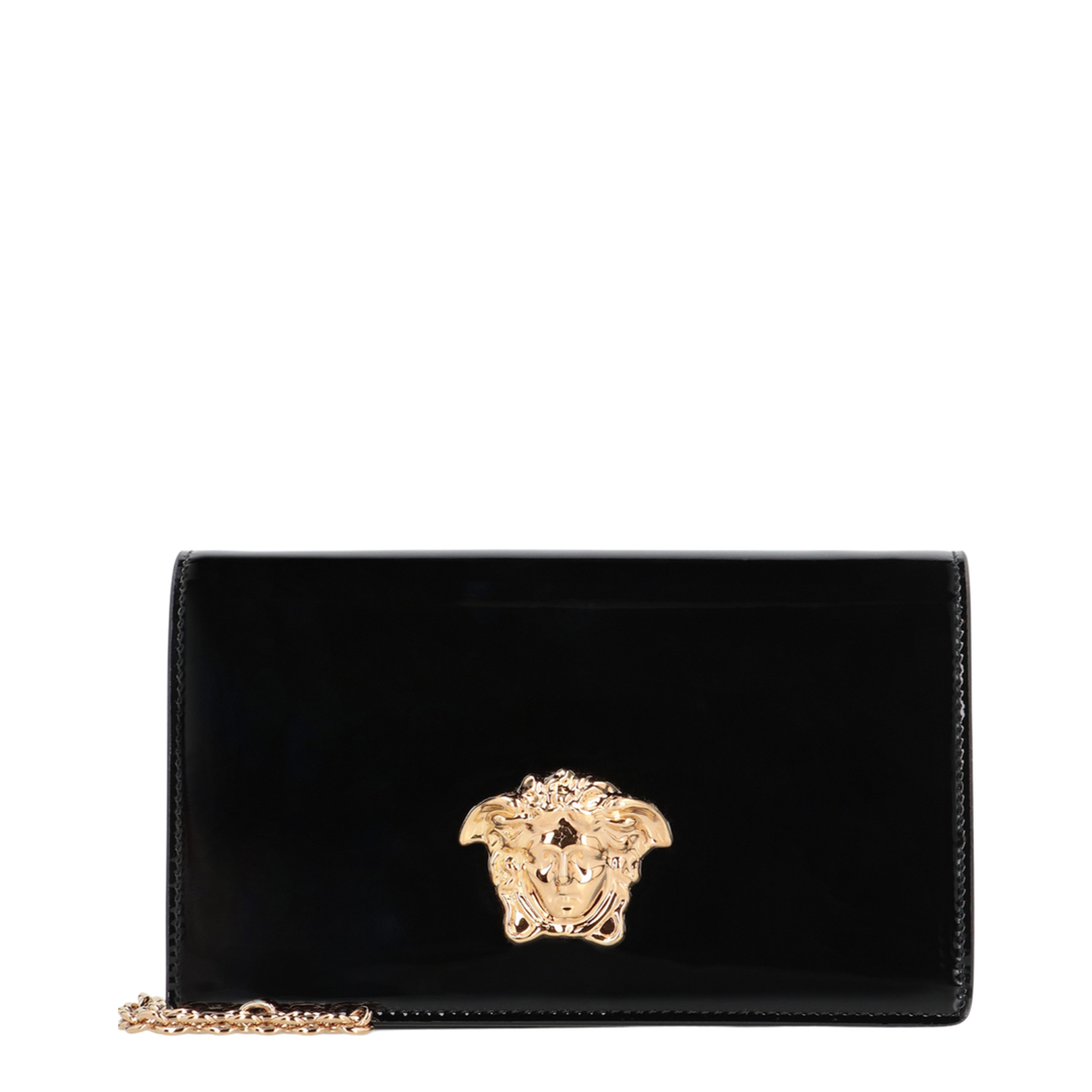 Patent Leather Wallet On Chain