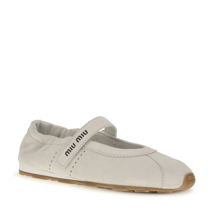 MAYFEYR - Miu Miu - Plume Suede Ballerinas - 5F370EF005JHX