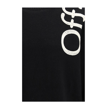 MAYFEYR - Off-White - Vertical Bookish Logo Knit Crewneck - OMHE213F26KNI00100