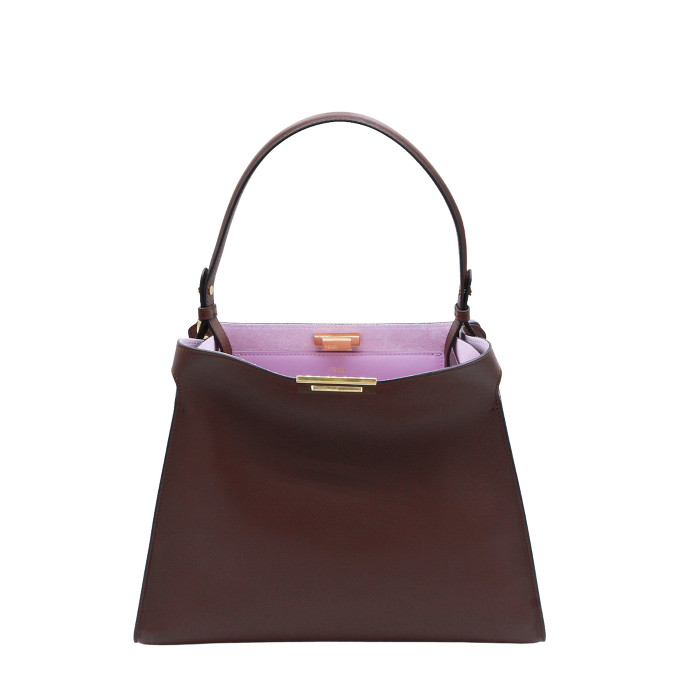 Way Medium Calfskin Top Handle Bag - Dark Brown