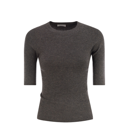 Sparkling Ribbed Cashmere Sweater